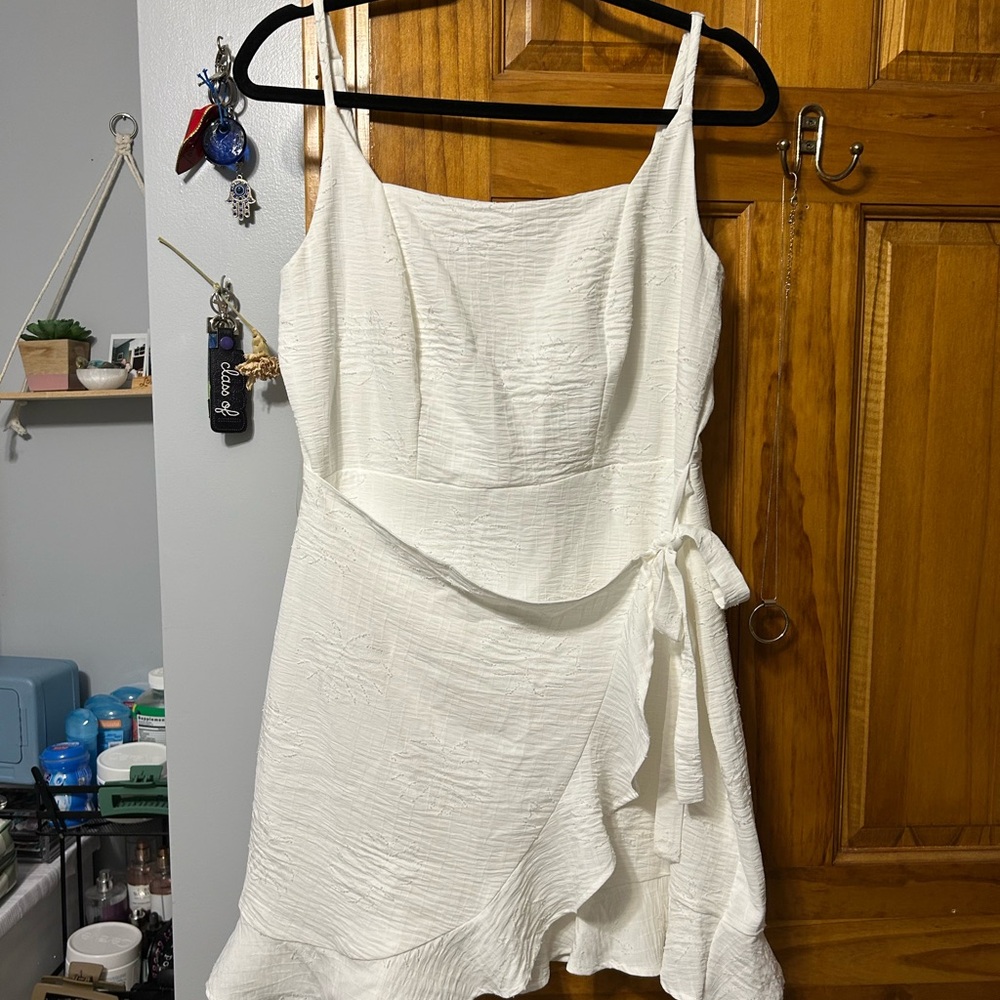Speechless White Textured Mini Dress